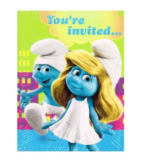 Smurfs Invitations w/ Envelopes (8ct)