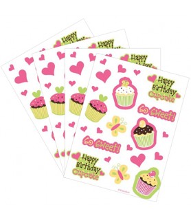 Happy Birthday 'Sweet Treats' Stickers (4 sheets)