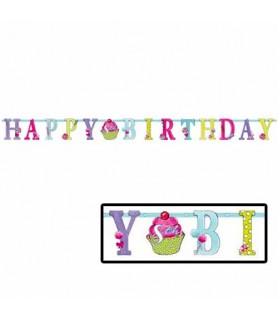 Happy Birthday 'Sweet Party' Jumbo Letter Banner Kit (1ct)