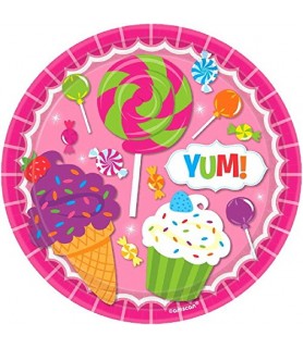 Happy Birthday 'Sweet Shop' Small Paper Plates (8ct)