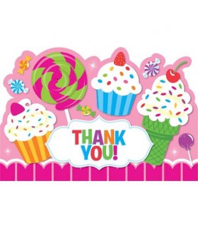 Happy Birthday 'Sweet Shop' Thank You Notes w/ Envelopes (8ct)
