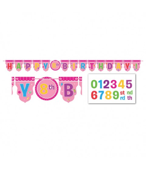 Happy Birthday 'Sweet Shop' Jumbo Letter Banner Kit (1ct)