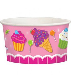 Happy Birthday 'Sweet Shop' Ice Cream Cups (8ct)