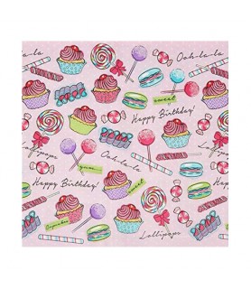 Happy Birthday Sweets Plastic Table Cover (1ct)