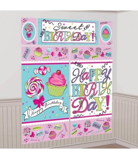 Happy Birthday 'Sweet Party' Wall Decorating Kit (5pc)