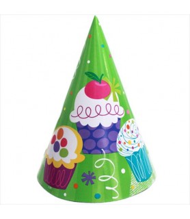 Cupcake Party Cone Hats (8ct)