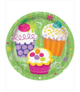 Cupcake Party Small Paper Plates (8ct)