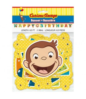 Curious George 'Celebrate' Happy Birthday Banner (1ct)