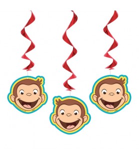 Curious George 'Celebrate' Hanging Cutout Decorations (3ct)