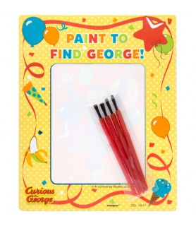 Curious George 'Celebrate' Magic Water Paint Cards / Favors (4ct)