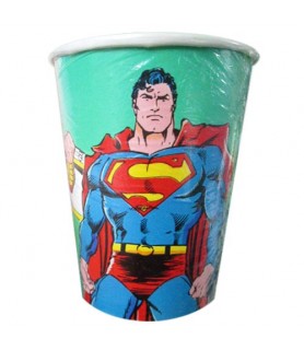 DC Heroes Vintage 1987 'Batman, Superman, and Captain Marvel' 9oz Paper Cups (8ct)