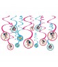 Young DC Wonder Woman Hanging Swirl Decorations (12pcs)