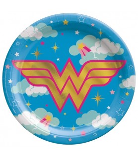 Young DC Wonder Woman Metallic Small Paper Plates (8ct)