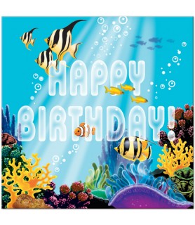 Happy Birthday Ocean Party Lunch Napkins (16ct)