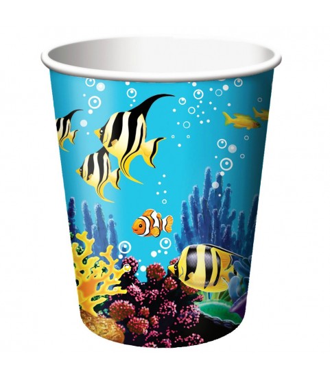 Ocean Party Fish 9oz Paper Cups (12ct)
