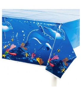 Dolphin Plastic Table Cover (1ct)