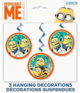 Despicable Me Minions Hanging Swirl Decorations (3ct)