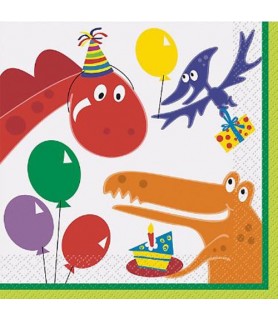 Happy Birthday 'Dino Party' Lunch Napkins (16ct)