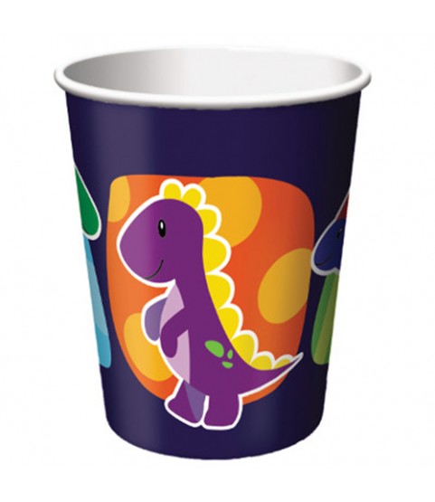 Dinosaur 'Little Dino Party' 9oz Paper Cups (8ct)