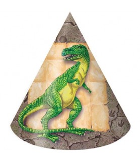 Dinosaur 'Digging for Dinos' Cone Hats (8ct)