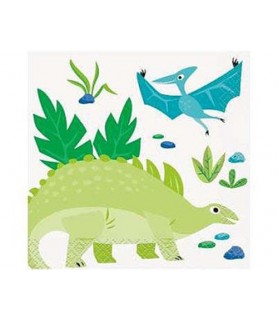 Dinosaur 'Blue and Green' Small Napkins (16ct)