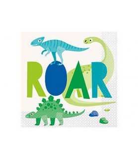 Dinosaur 'Blue and Green' Lunch Napkins (16ct)