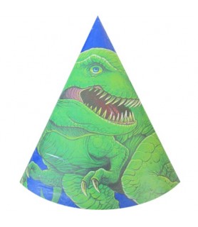 Dinosaur T-Rex Cone Hats (8ct)