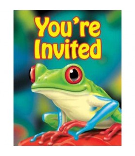Fun Frogs Invitations w/ Envelopes (8ct)