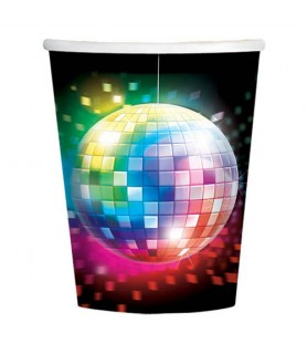 Disco 'Party Time' 9oz Paper Cups (8ct)