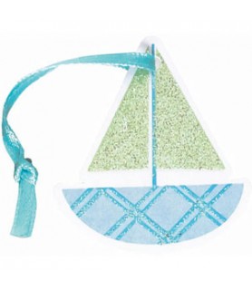 Baby Shower Blue and Green Sailboat Favor Tags (12ct)