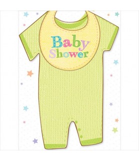 Baby Shower 'Cuddly Clothesline' Invitations w/ Env. (8ct)