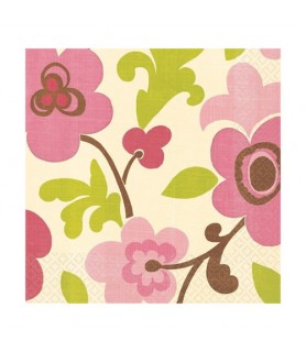 Floral Linen Small Napkins (16ct)