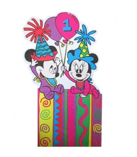 Disney Babies Vintage 'Mickey and Minnie's 1st Birthday' Stand-Up Centerpiece (1ct)