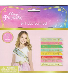Disney Princess 'Once Upon a Time' Foil Birthday Sash Set (8ct)