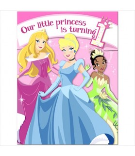Disney Princess 1st Birthday Invitations w/ Envelopes (8ct)