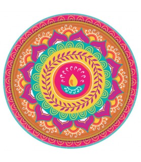 Diwali Festival of Lights Extra Large Paper Plates (8ct)
