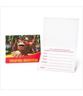 Donkey Kong Invitations w/ Envelopes (8ct)