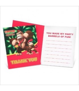 Donkey Kong Thank You Notes w/ Envelopes (8ct)