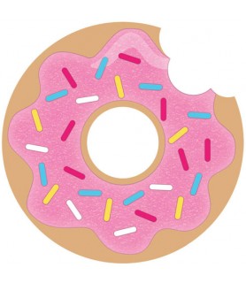 Happy Birthday 'Donut Time' Donut Shaped Invitations w/ Envelopes (8ct)
