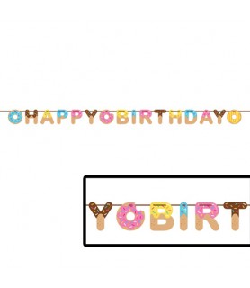 'Donut Time' Happy Birthday Banner (1ct)
