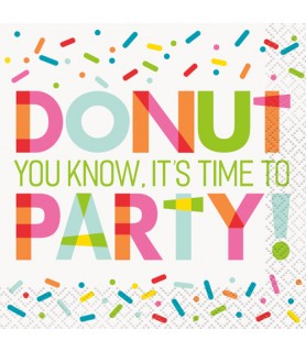 Happy Birthday 'Donut Party' Small Napkins (16ct)