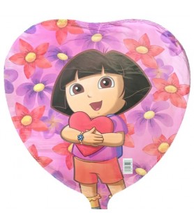 Dora the Explorer 'Floral' Heart-Shaped Foil Mylar Balloon (1ct)