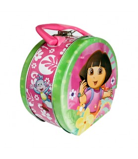 Dora the Explorer 'Floral' Small Metal Favor Container (1ct)