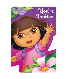 Dora the Explorer 'Flower Adventure' Invitation Set w/ Envelopes (8ct)