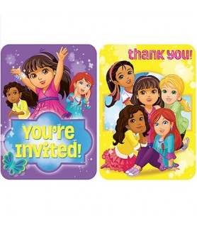 Dora the Explorer 'Dora and Friends' Invitations and Thank You Notes (8ct ea.)