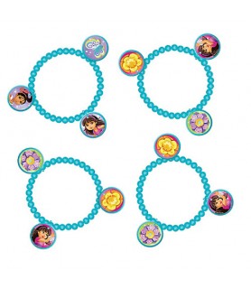 Dora the Explorer 'Dora and Friends' Plastic Charm Bracelets (4ct)