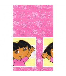 Dora the Explorer 'Pink Flowers' Plastic Table Cover (1ct)