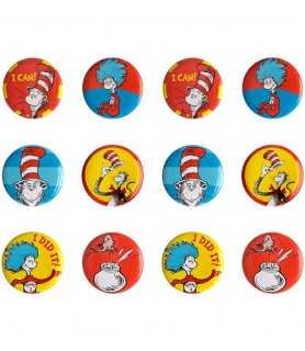 Dr. Seuss 'Cat in the Hat' Mini Reward Buttons / Favors (12ct)