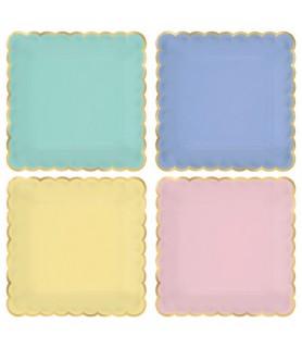 Spring Pastels Extra Large Scalloped Paper Plates (8ct)