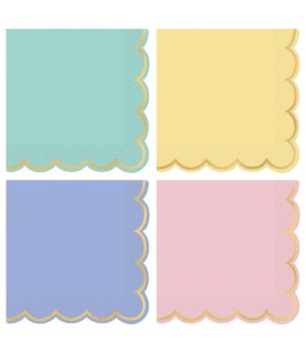 Spring Pastels Scalloped Small Napkins (16ct)